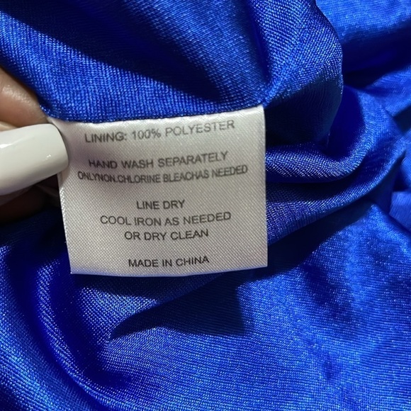 NWT TS Couture cape sleeves dress size S red or blue - Picture 10 of 12